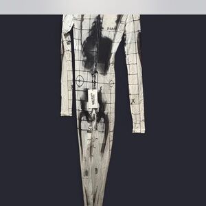 Jean Paul Gaultier Monochrome Skeleton Jumpsuit